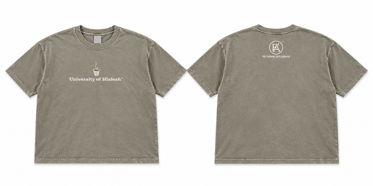 University of Hialeah Varsity tee Cement