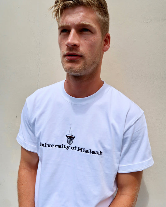 University of Hialeah Varsity tee White